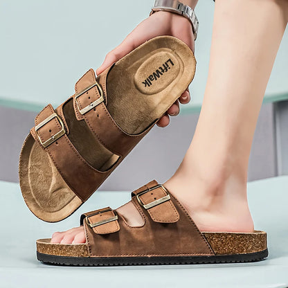 ArchWallk unisex cork sandals - natural cork footbed