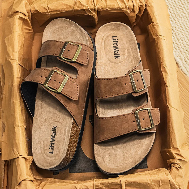 ArchWallk unisex cork sandals - front view
