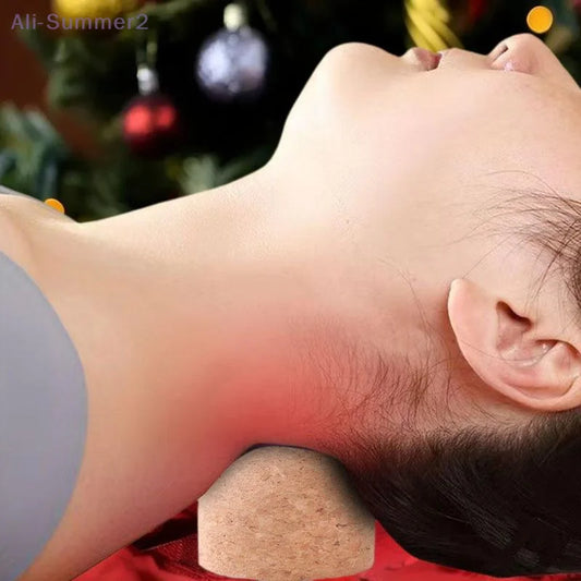 ArchWallk cork massage ball used on the neck