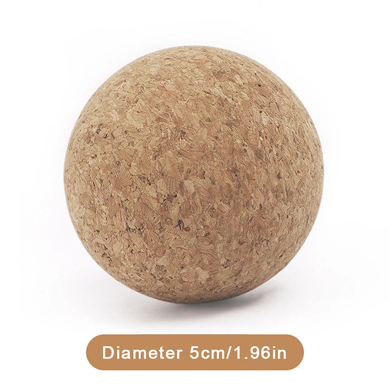 ArchWallk cork massage ball used on the sole of the foot