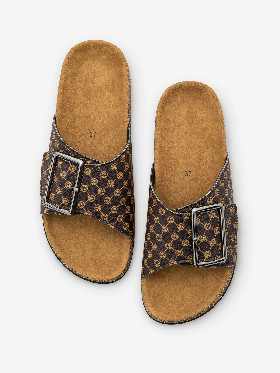 ArchWallk Wood Grain Slip-On Slippers - lifestyle photo