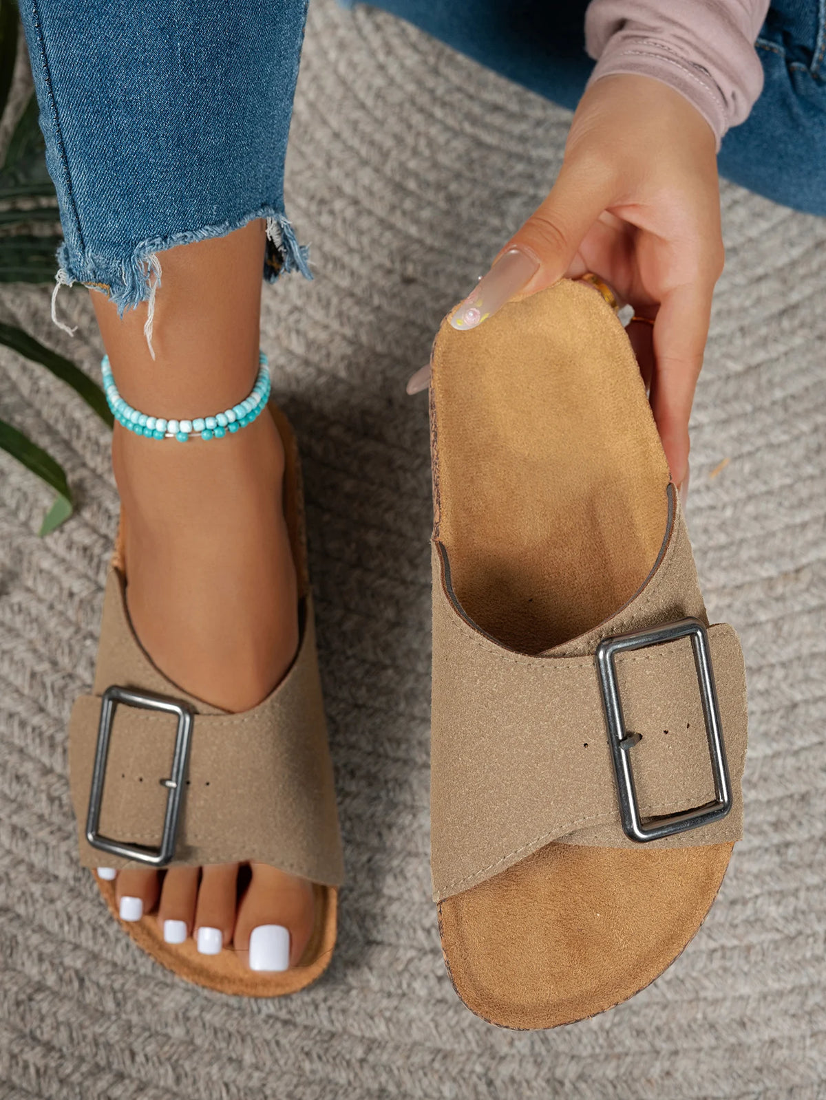 ArchWallk Cork Slide Sandals Everyday Comfort - lifestyle photo